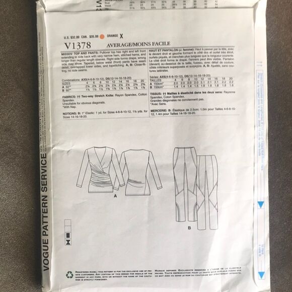 Vogue Pattern #1378 Donna Karan - Picture 3 of 5